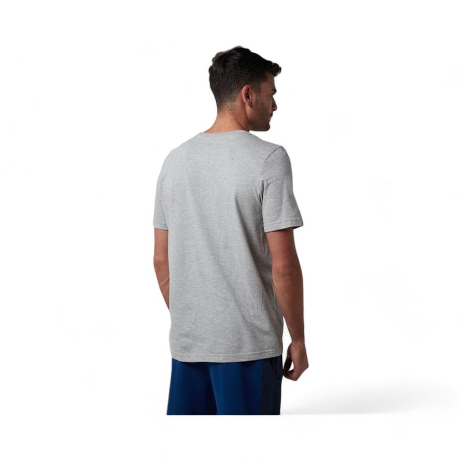 Polera Deportiva Hombre Adidas Logo Pequeño Gris