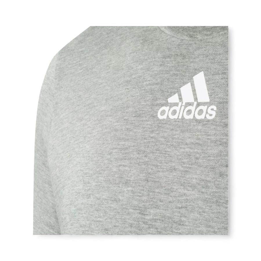 Polera Deportiva Hombre Adidas Logo Pequeño Gris