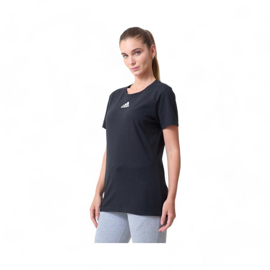 Polera Deportiva Mujer Adidas Logo Pequeño  Negro