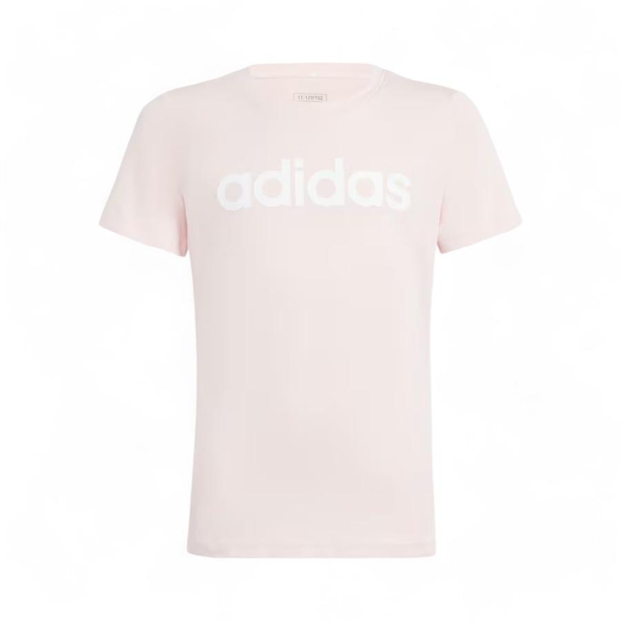 Polera Ninas Adidas Essentials Logo Lineal Cenido Palo Rosa