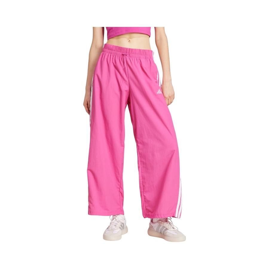 Pantalón Parachute Essentials 3 Rayas Mujer Adidas Fucsia