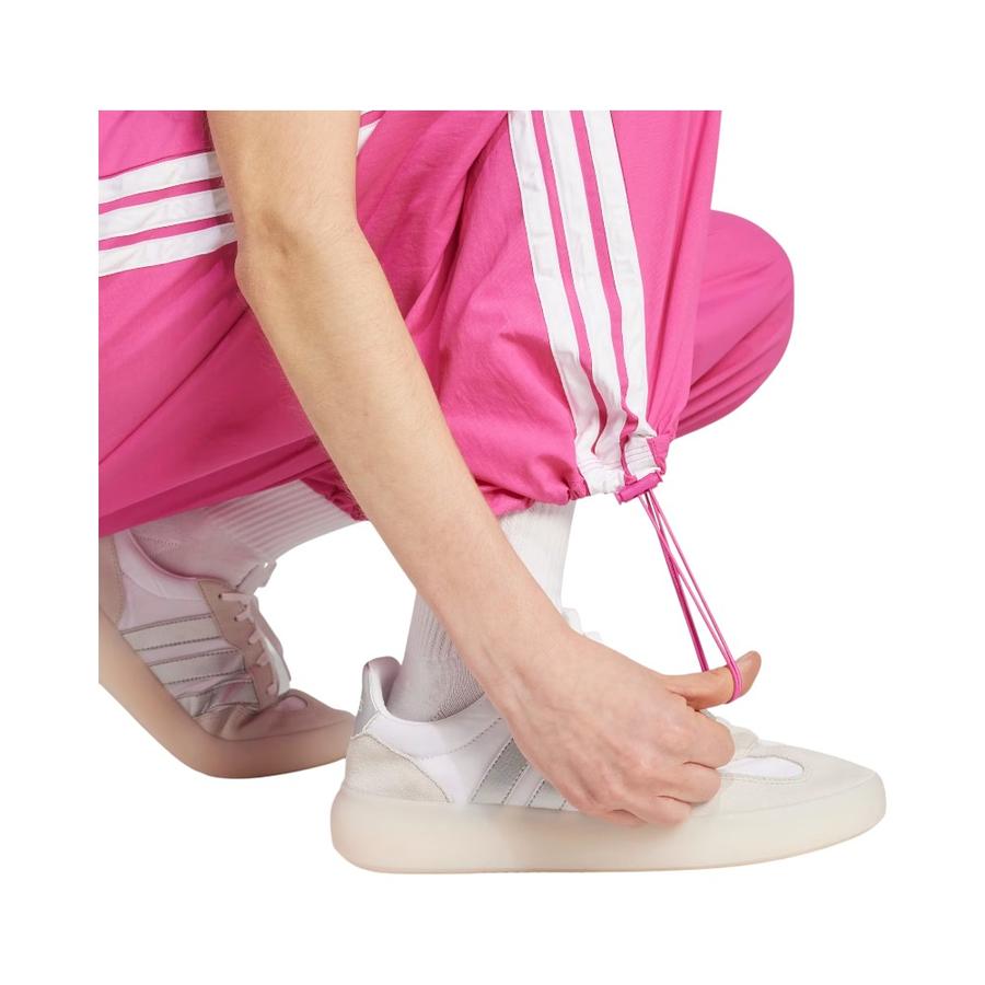 Pantalón Parachute Essentials 3 Rayas Mujer Adidas Fucsia