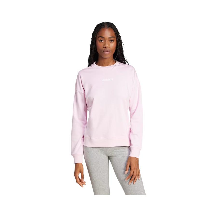 Polerón Deportivo Mujer Adidas Essentials Linear Rosado