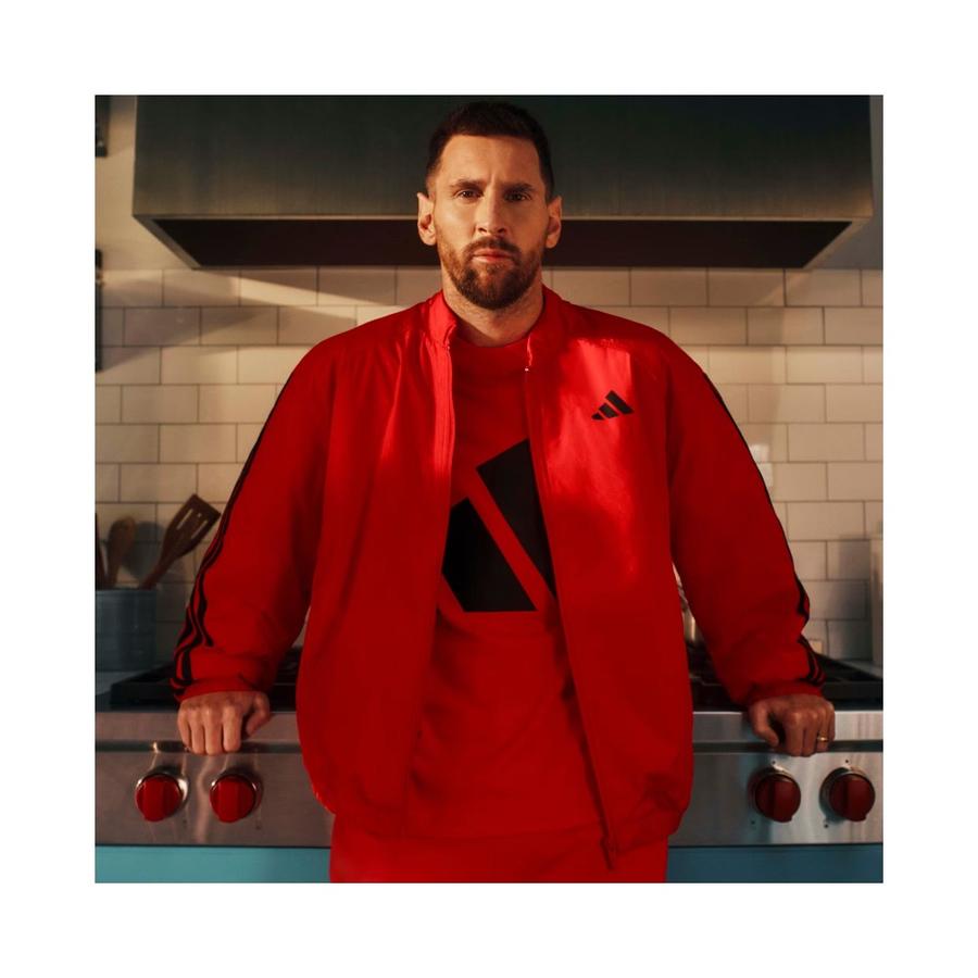 Chaqueta Bomber Hombre Adidas Essentials Térmica Rojo