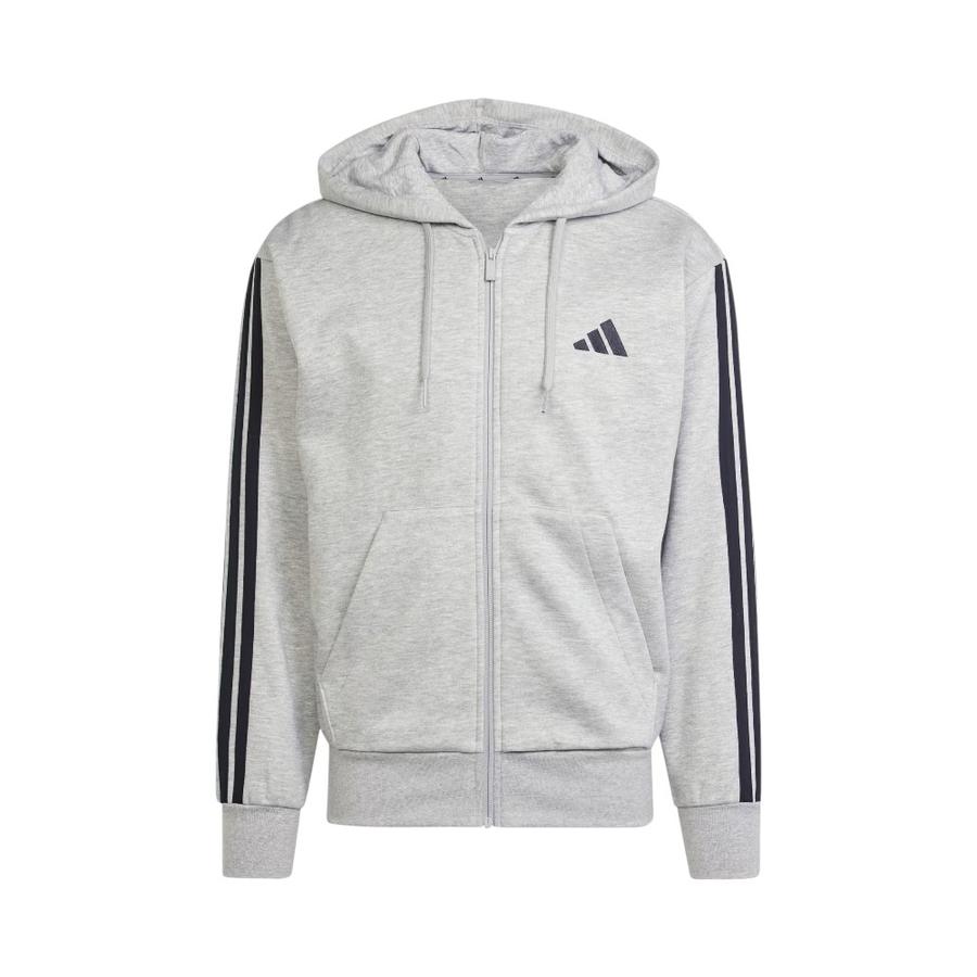 Polerón Deportivo Hombre Adidas Essentials 3 Tiras Gris