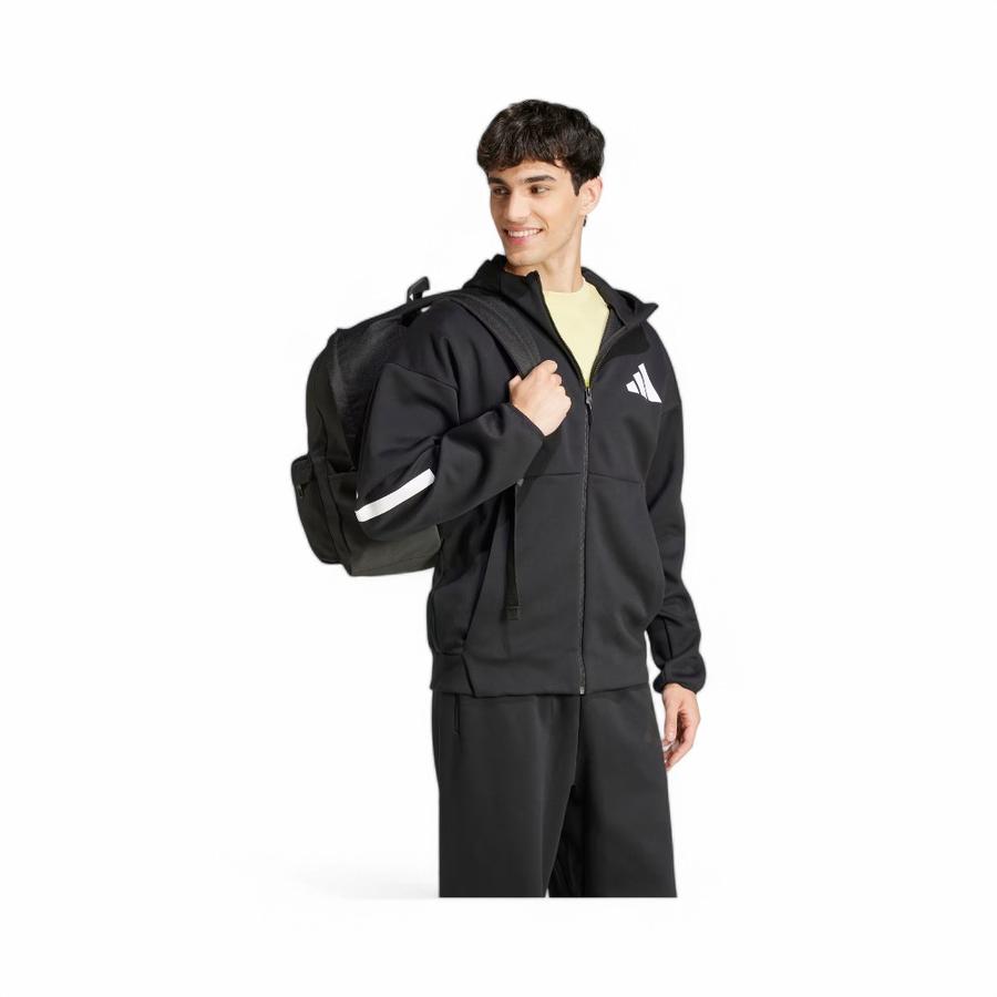 Polerón Deportivo Hombre Adidas Z.N.E Full Zipper Negro