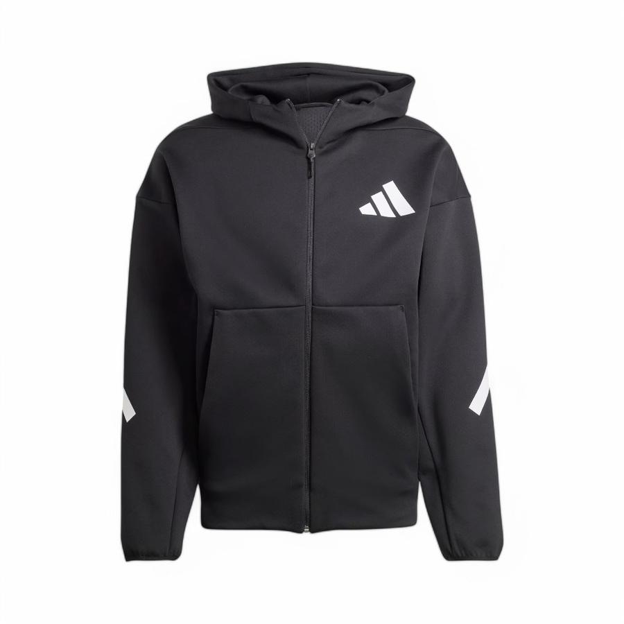Polerón Deportivo Hombre Adidas Z.N.E Full Zipper Negro