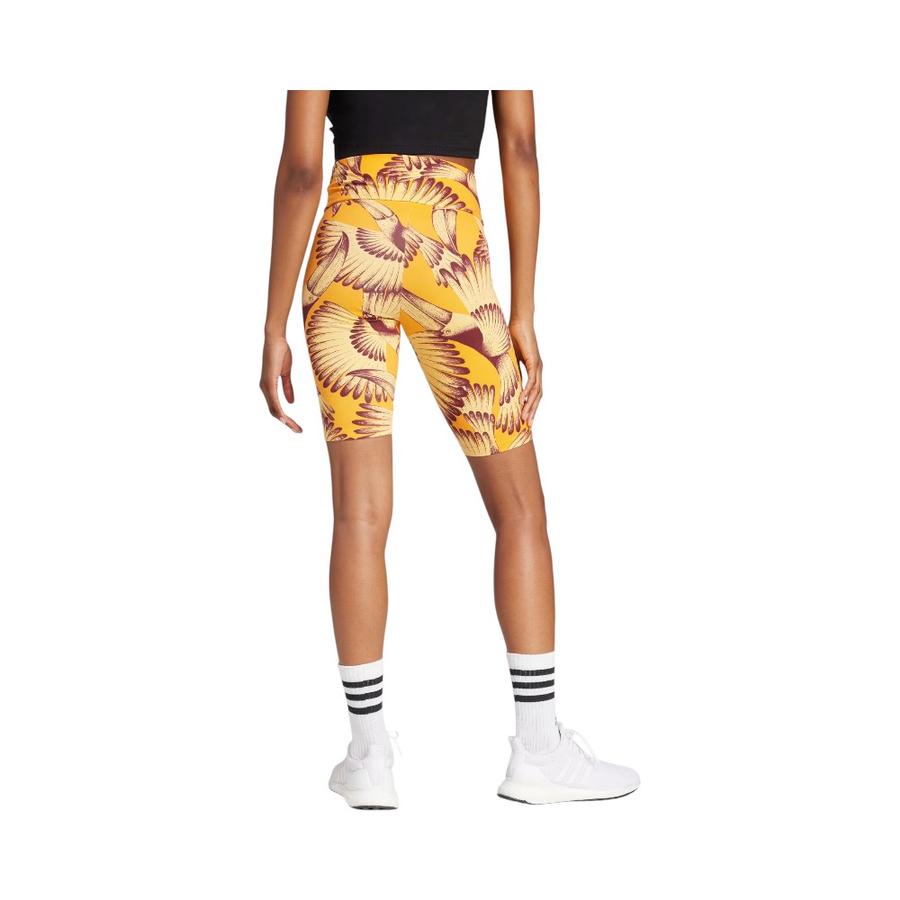 Calzas Cortas Mujer Adidas x FARM Estampado Oasis Amarillo