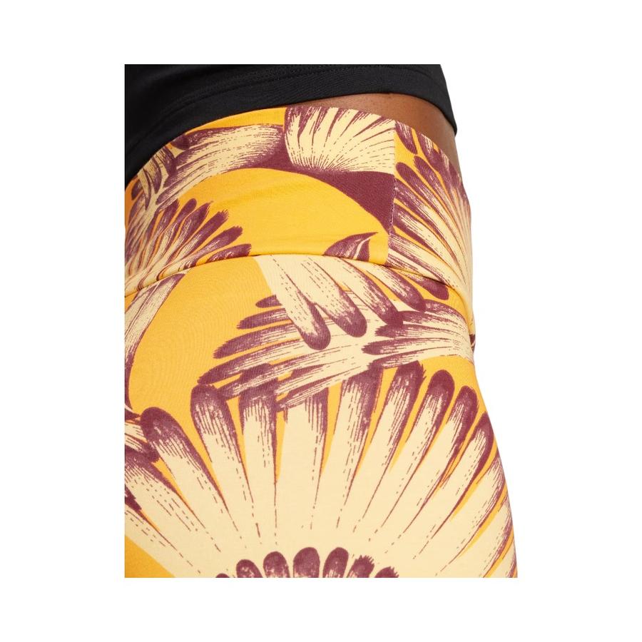 Calzas Cortas Mujer Adidas x FARM Estampado Oasis Amarillo