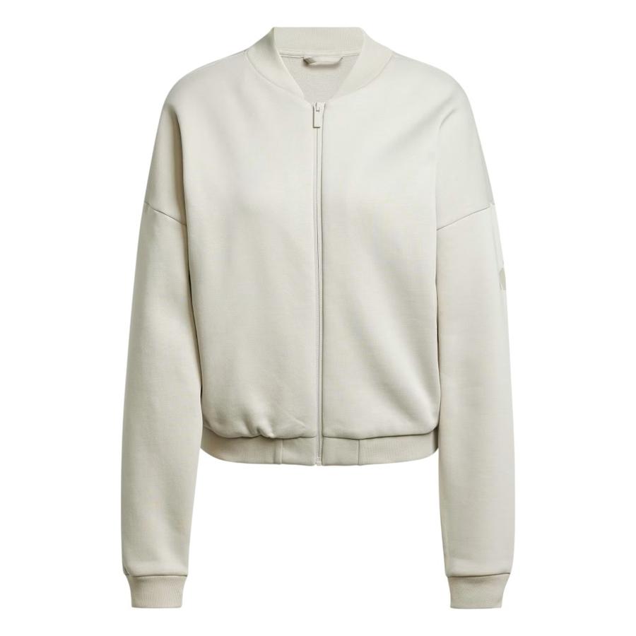 Polerón Deportivo Bómber Essentials Mujer Adidas Beige