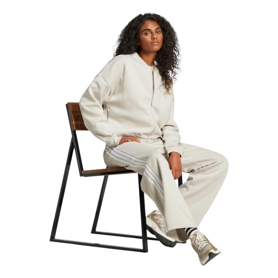 Polerón Deportivo Bómber Essentials Mujer Adidas Beige