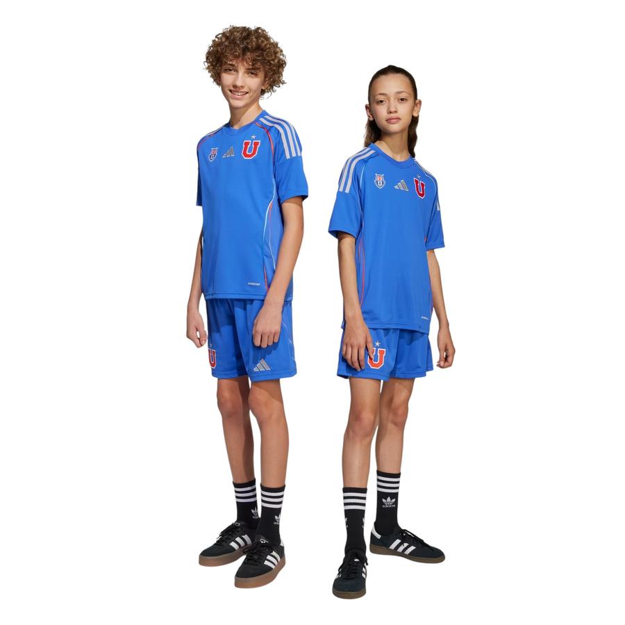 Short Deportivo Kids Adidas U. de Chile 2025 Azul