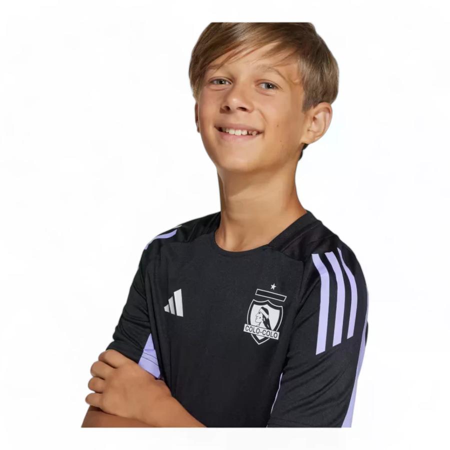 Camiseta Entrenamiento Niños Colo Colo Adidas 2025 Negro