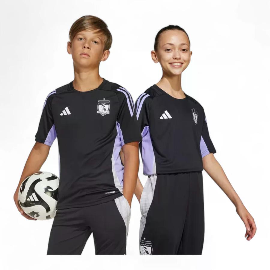 Camiseta Entrenamiento Niños Colo Colo Adidas 2025 Negro