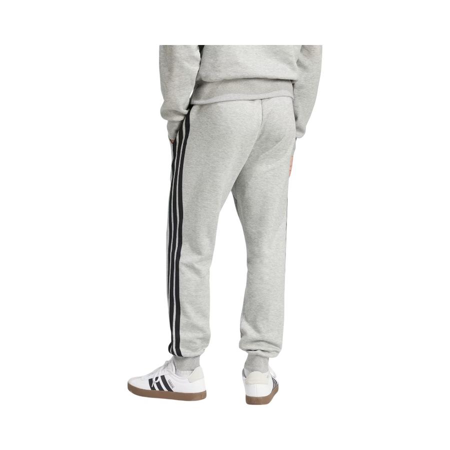 Pantalón Buzo Hombre Adidas 3 Tiras Fleece Gris