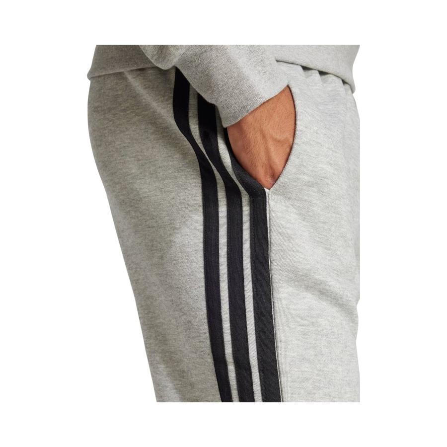 Pantalón Buzo Hombre Adidas 3 Tiras Fleece Gris
