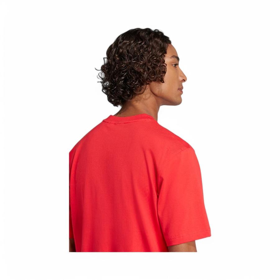 Polera Hombre Adidas Essentials Linear Rojo