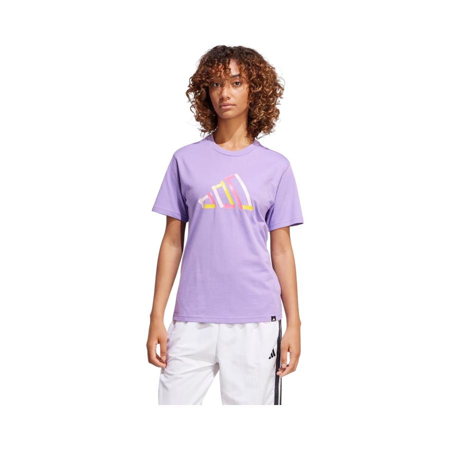 Polera Mujer Adidas Tech Fill Estampado Violeta