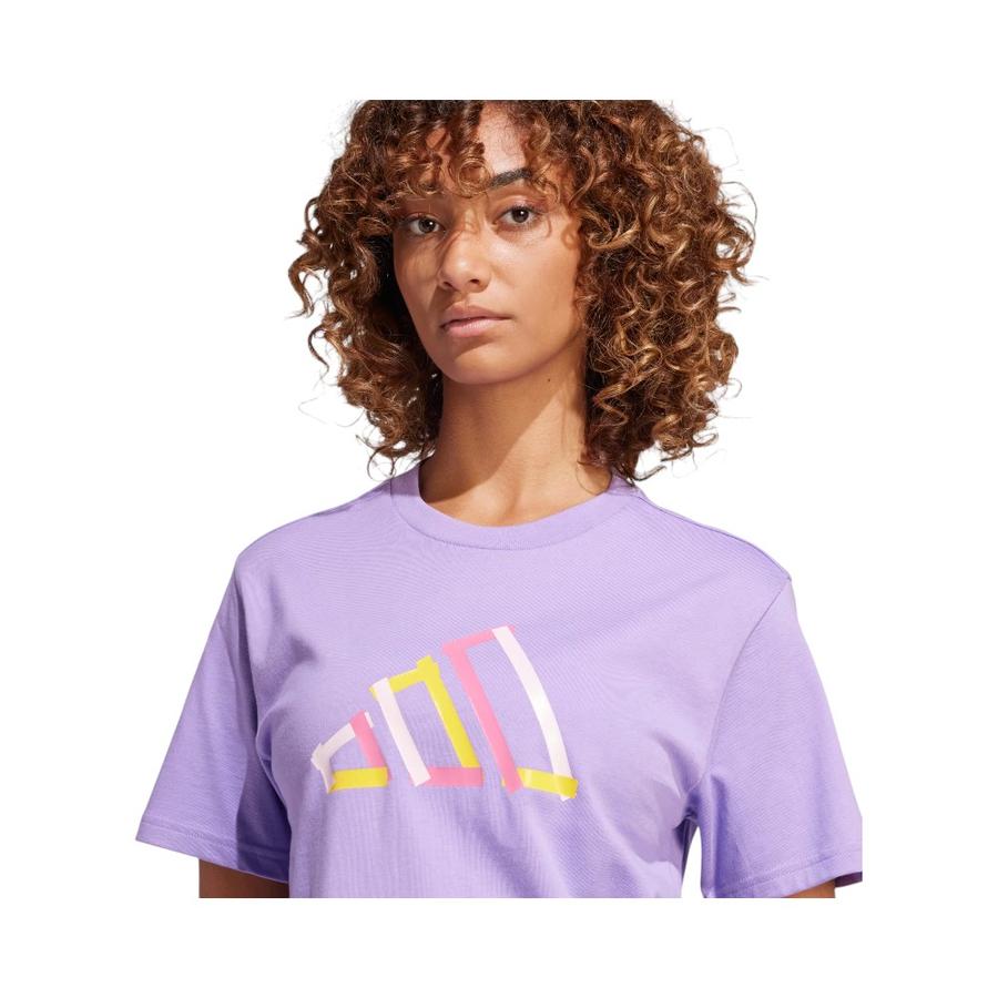 Polera Mujer Adidas Tech Fill Estampado Violeta