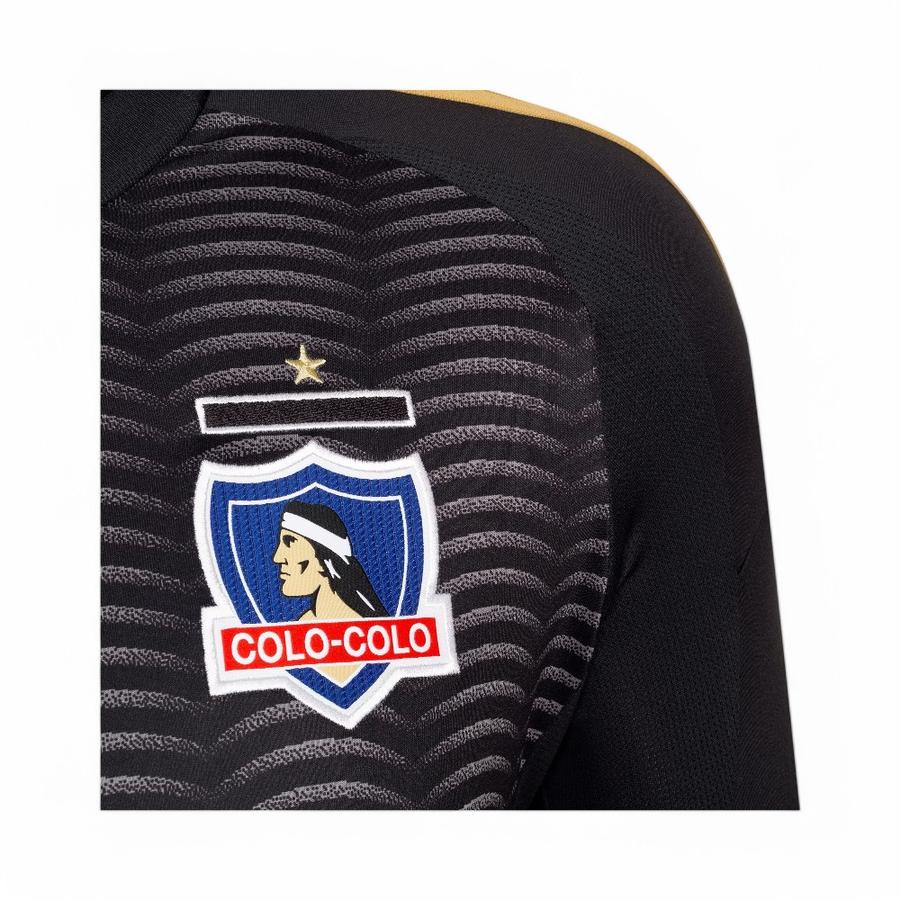 Camiseta Hombre Colo Colo Adidas Visita 2025 Negro/Dorado
