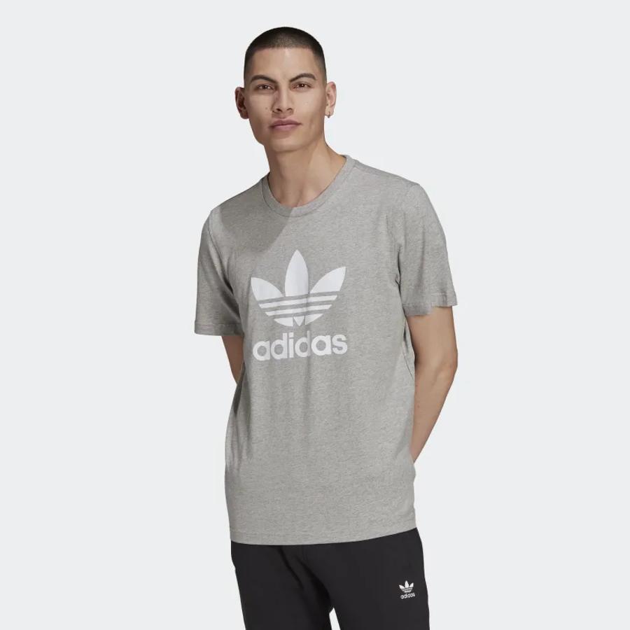 Polera Adidas Adicolor Classics Trifolio Gris