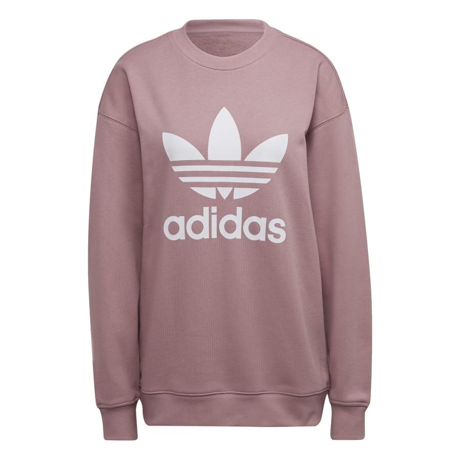 Poleron Cuello Redondo Mujer Adidas Trefoil Burdeo