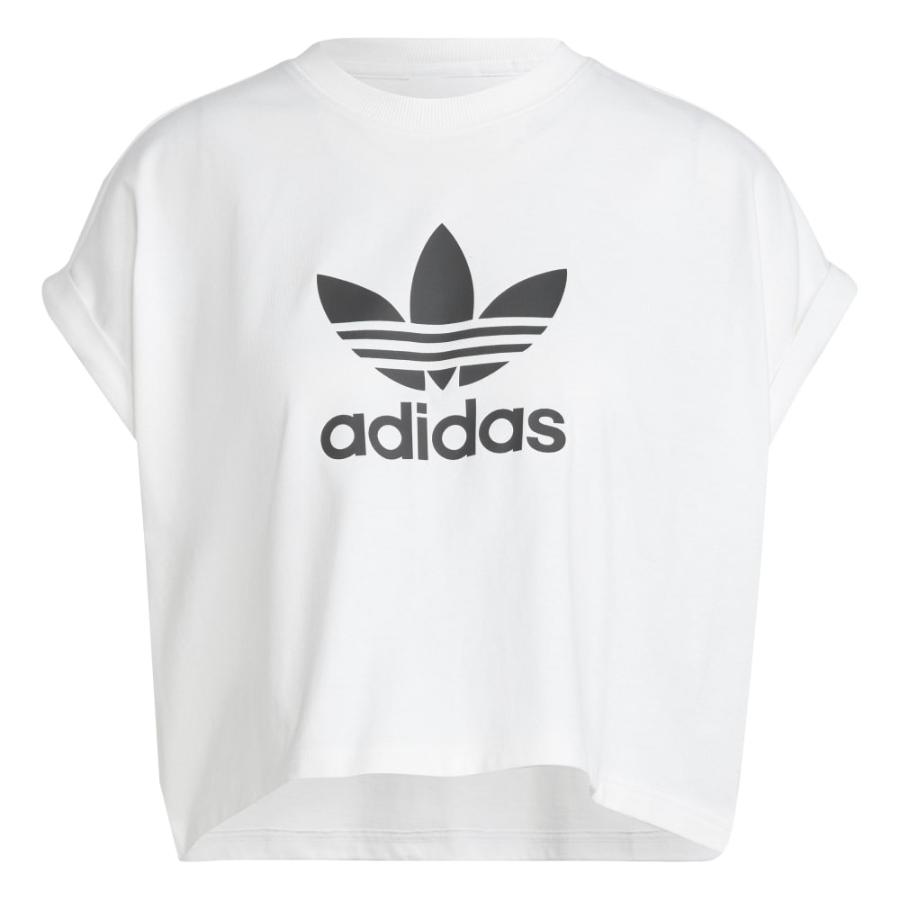 Polera Corta Mujer Adidas Originals Classics Trefoil Blanco