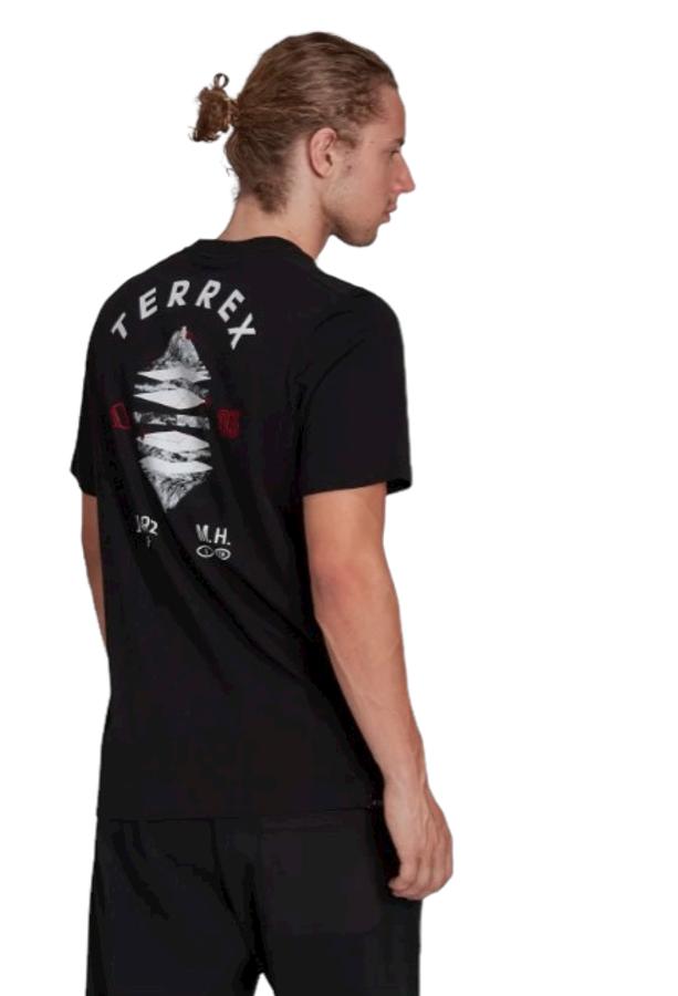 Polera Hombre Adidas Terrex Mountain Landscape Negro