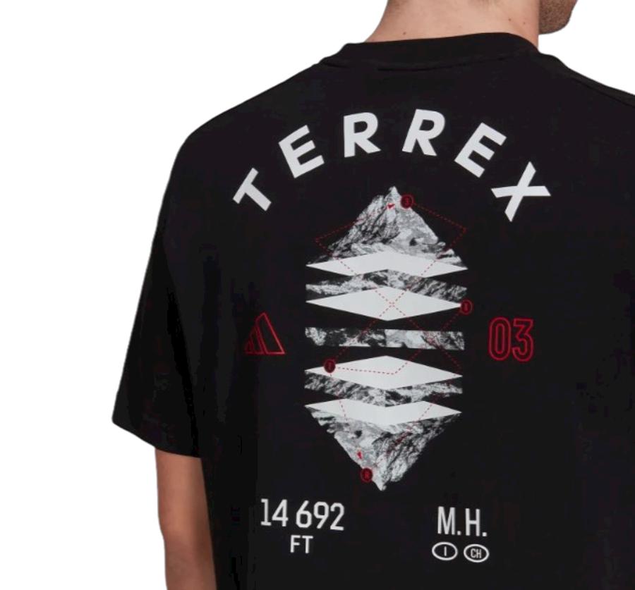 Polera Hombre Adidas Terrex Mountain Landscape Negro