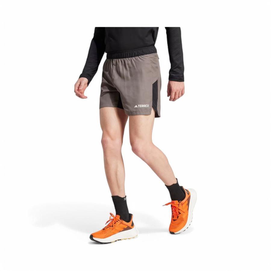 Short Trail Running Hombre Adidas Terrex Multi Gris