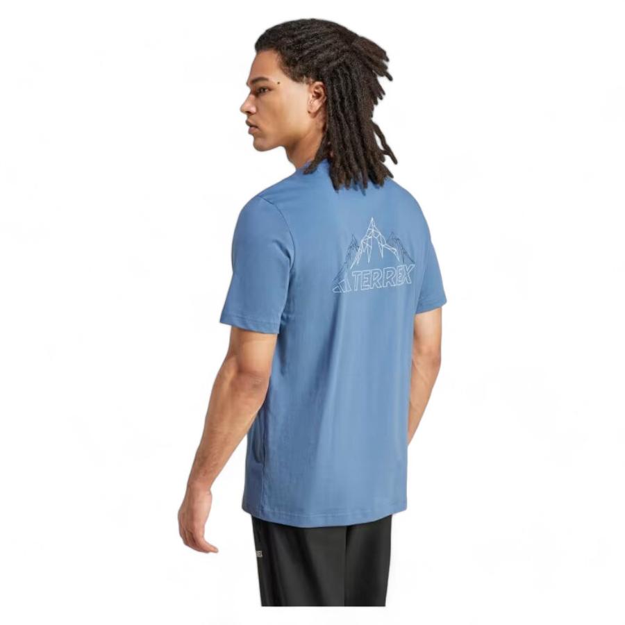 Polera Estampada Hombre Adidas Terrex Azul