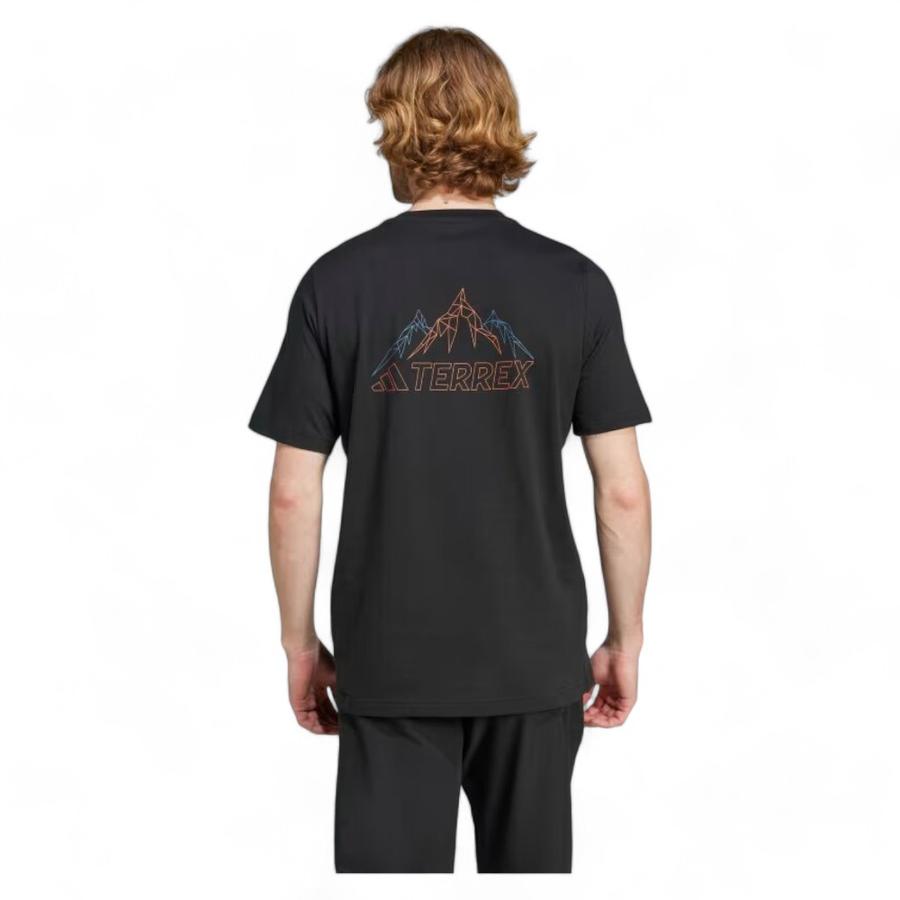 Polera Estampada Hombre Adidas Terrex Negro