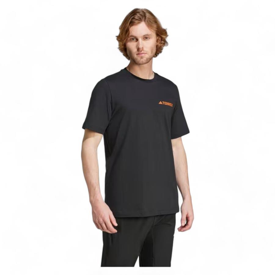 Polera Estampada Hombre Adidas Terrex Negro