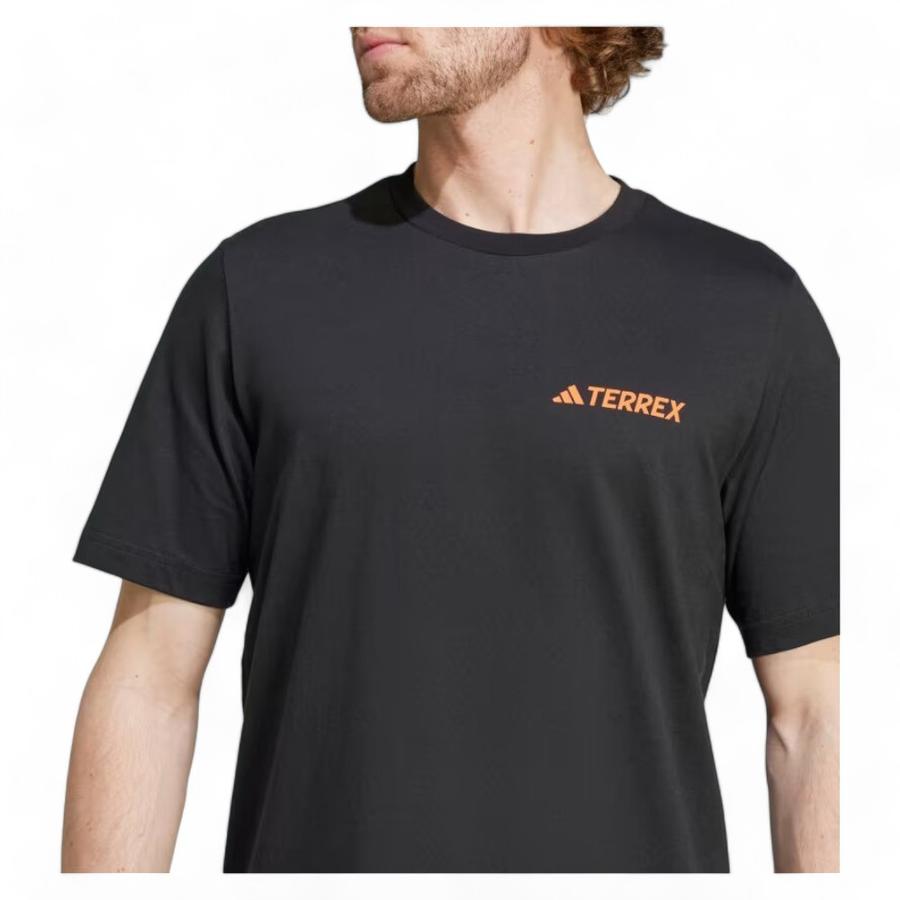 Polera Estampada Hombre Adidas Terrex Negro