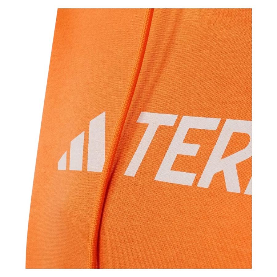 Polerón Capucha Logo Mujer Adidas Terrex Naranjo