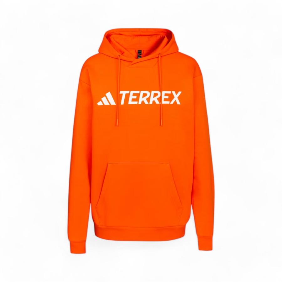 Polerón Hombre Adidas Terrex Logo Grande Hoodie Naranjo