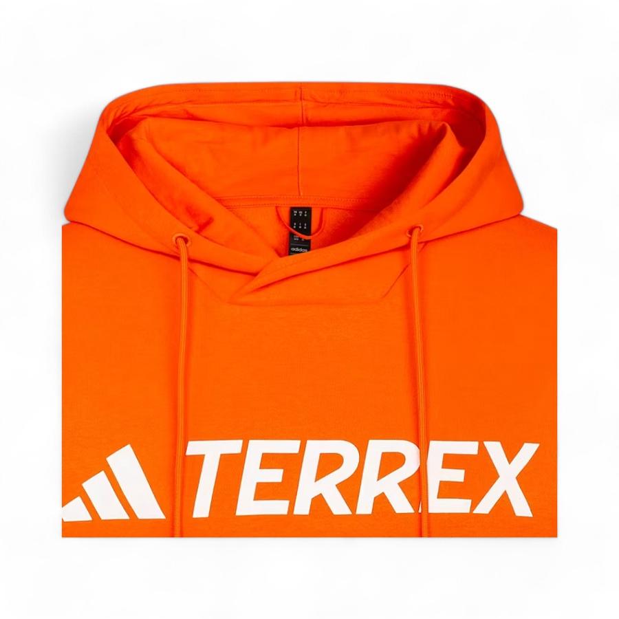 Polerón Hombre Adidas Terrex Logo Grande Hoodie Naranjo