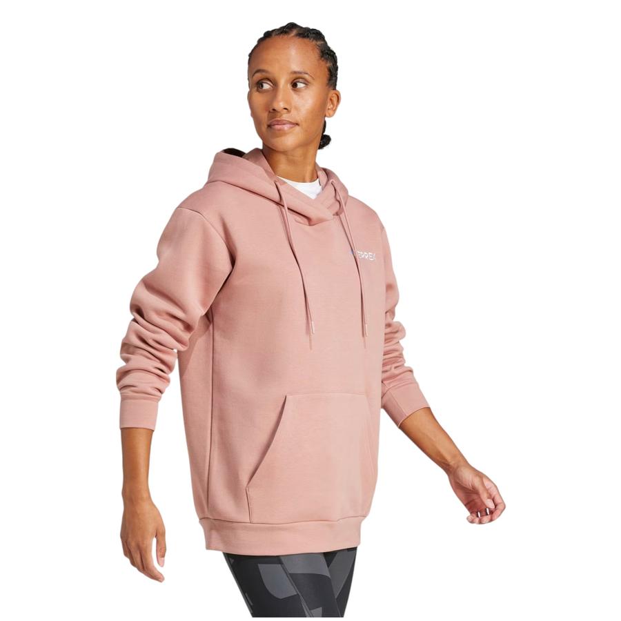 Polerón Con Capucha Multi Logo Mujer Adidas Terrex Rosa