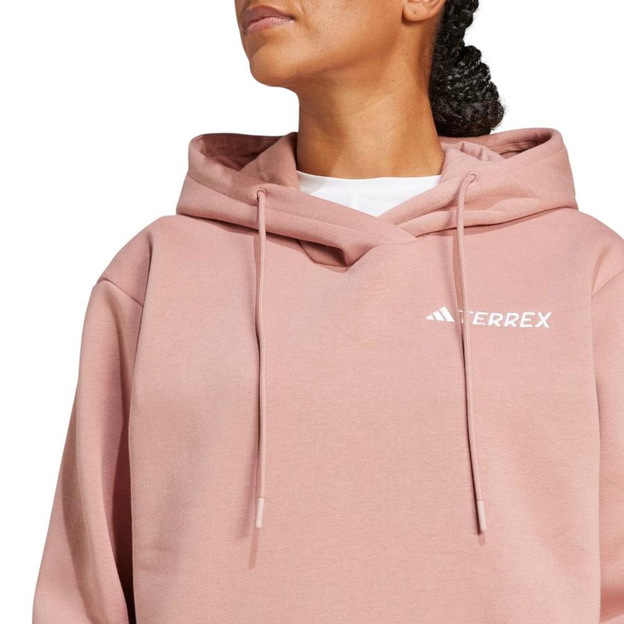 Polerón Con Capucha Multi Logo Mujer Adidas Terrex Rosa