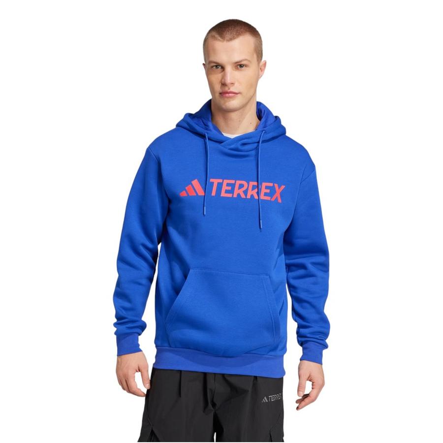 Polerón Con Capucha Multi Logo Hombre Adidas Terrex Azul