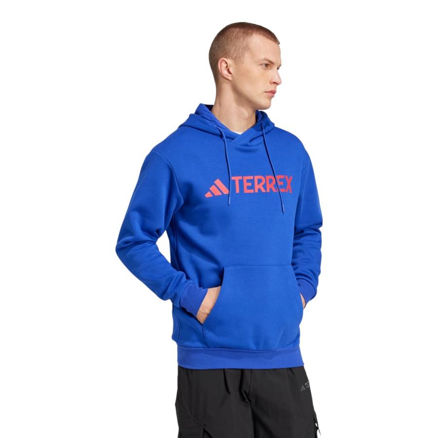 Polerón Con Capucha Multi Logo Hombre Adidas Terrex Azul