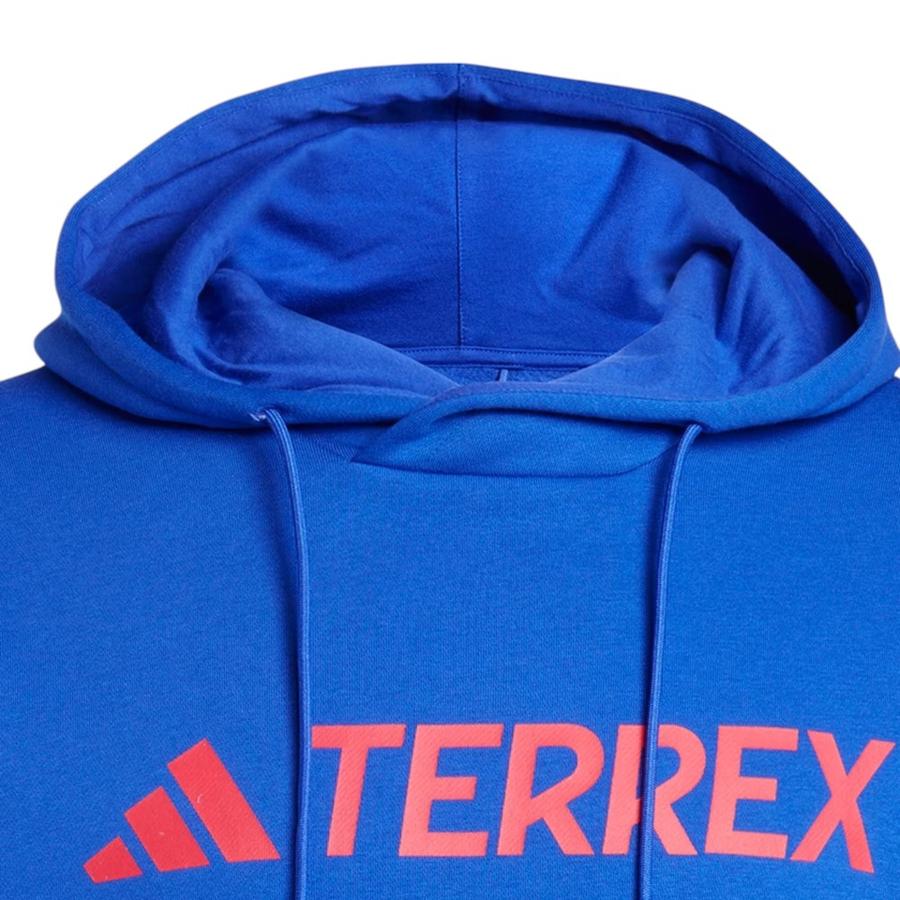 Polerón Con Capucha Multi Logo Hombre Adidas Terrex Azul