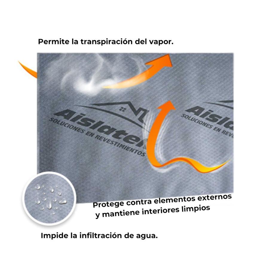 Membrana Hidrofuga Aislatek Hauswrap 1.5x25 Metros