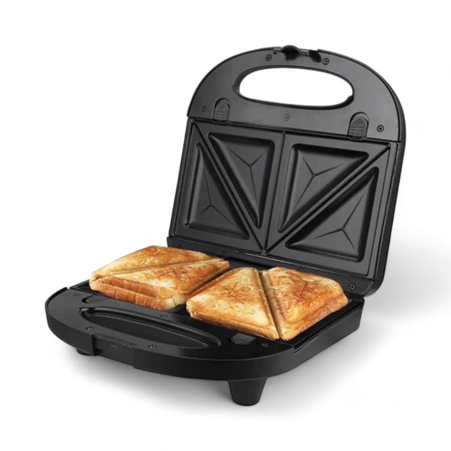 Sandwichera Doble Aiwa 700W Acero Inoxidable Negro