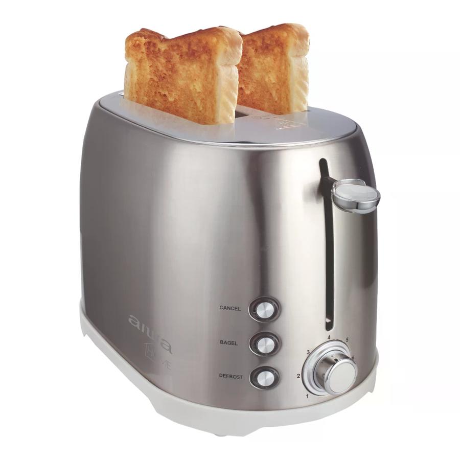 Tostador Doble Aiwa 800W Acero Inoxidable