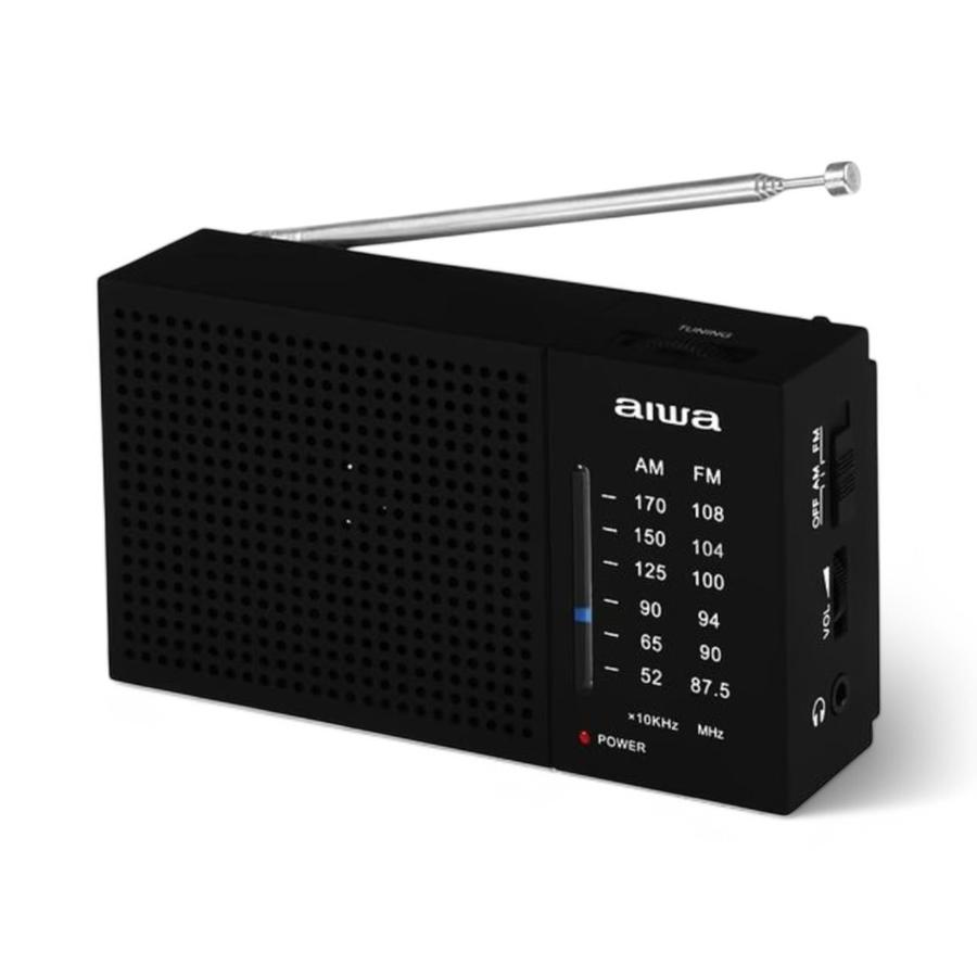Radio Analógica Aiwa AWFML2 AM/FM Portatil Negro