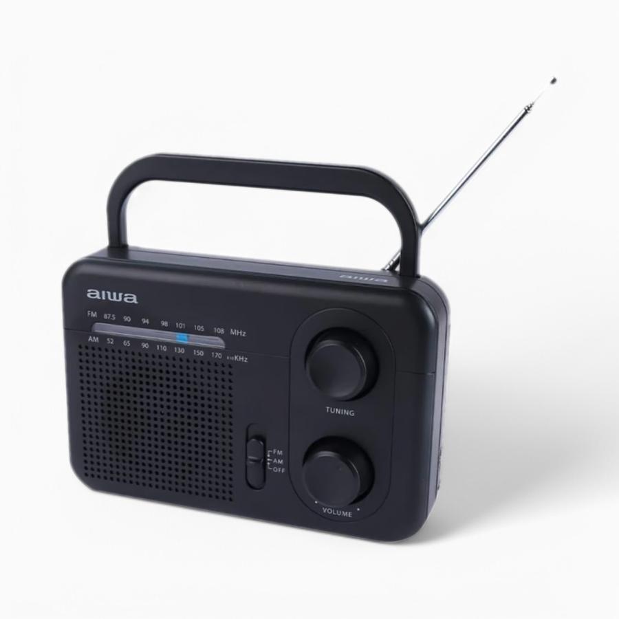 Radio Analógica Aiwa AWFML4 AM/FM Portatil Negro