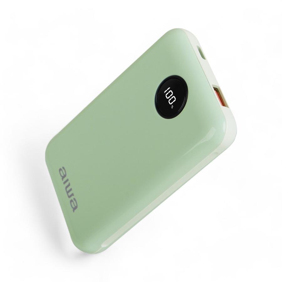Cargador Portatil Aiwa 10.000 mAh USB C Turquesa