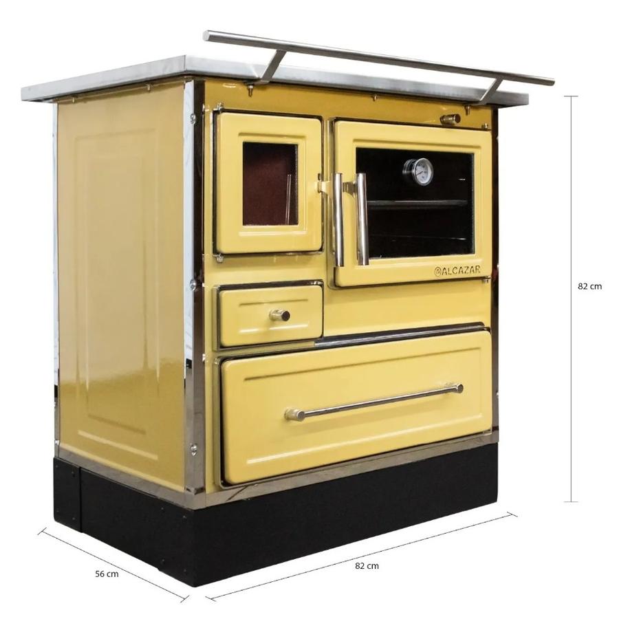 Cocina Leña Alcázar 82X56 Mueble Mz Con Kit 5