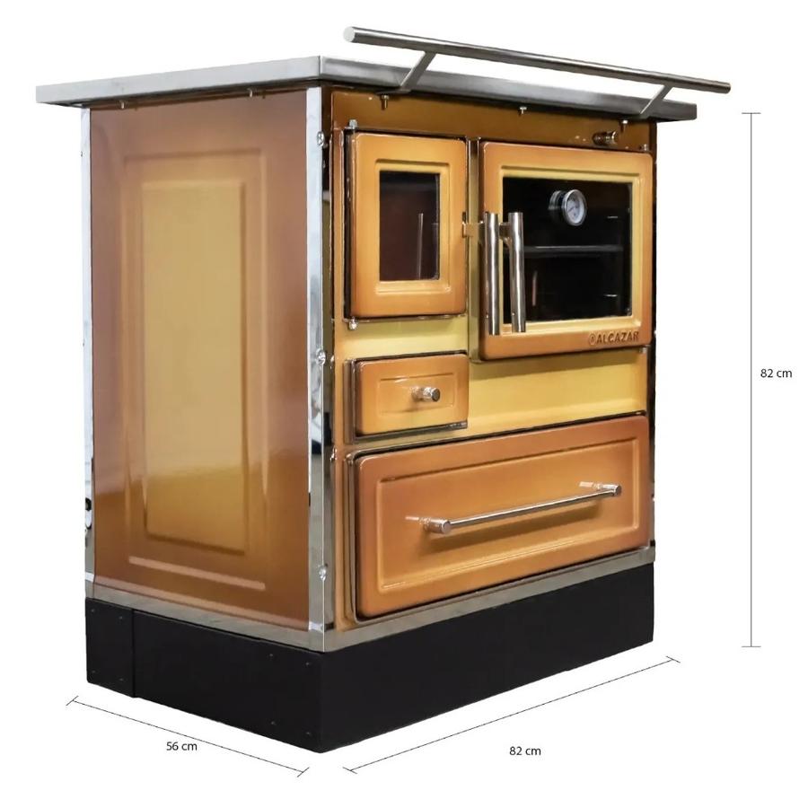 Cocina Leña Alcázar 82X56 Mueble Mz Con Kit 5